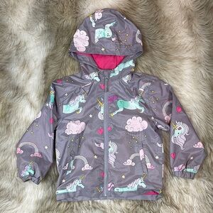 Holly & Beau Unicorn Rainbow Color Change Rain Jacket Kids Size 3–4